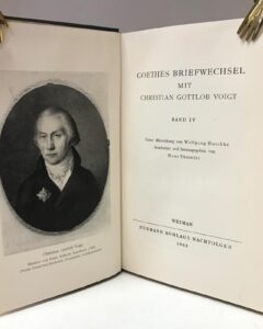 Johann Wolfgang Goethe. Goethes Briefwechsel mit Christian Gottlob Voigt. Band IV.