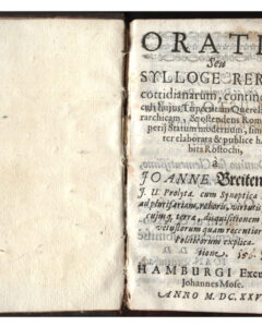 Johannes Breidenbach. Oratio Seu Sylloge Rerum cottidianarum,