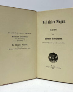 Christian Morgenstern. Auf vielen Wegen